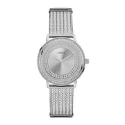  Shop Authentic Guess Quartz Silver Dial Willow Stainless Steel Mesh Bracelet Watch For Women - W0836L2 - Luxxuri