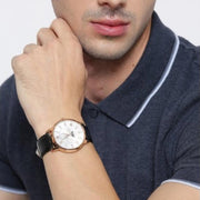 Shop Authentic Guess Delancy Quartz Silver Dial Black Leather Strap Watch For Men - W0870G2 - Luxxuri