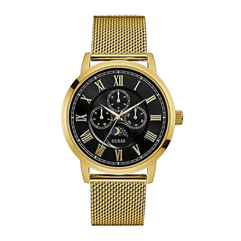  Shop Authentic Guess Delancy Black Dial Gold Mesh Bracelet Watch for Men - W0871G2 - Luxxuri