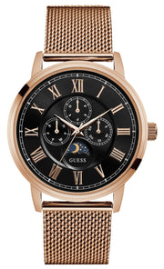  Shop Authentic Guess Delancy Black Dial Rose Gold Mesh Bracelet Watch for Men - W0871G5 - Luxxuri