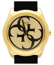  Shop Authentic Guess G Twist Gold Dial Black Leather Strap Watch for Women - W0911L3 - Luxxuri