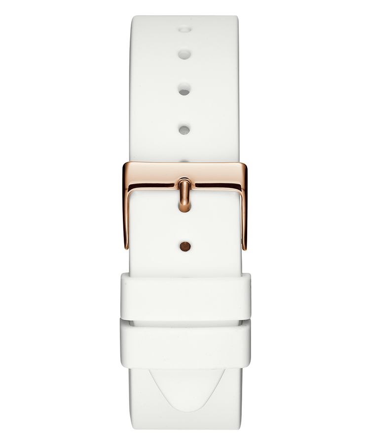  Shop Authentic Guess G Twist White & Gold Dial White Silicone Strap Watch For Women - W0911L5 - Luxxuri