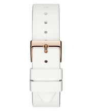  Shop Authentic Guess G Twist White & Gold Dial White Silicone Strap Watch For Women - W0911L5 - Luxxuri