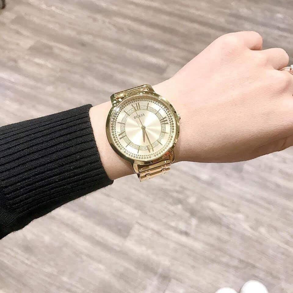  Shop Authentic Guess Montauk Gold Dial Gold Steel Strap Watch for Women - W0933L2 - Luxxuri