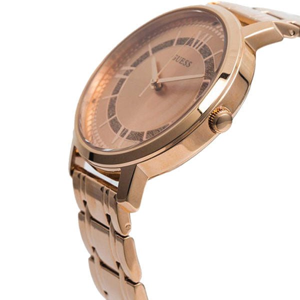  Shop Authentic Guess Montauk Rose Gold Dial Rose Gold Steel Strap Watch For Women - W0933L3 - Luxxuri