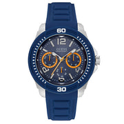  Shop Authentic Guess Trade Blue Dial Blue Silicone Strap Watch for Men - W0967G2 - Luxxuri