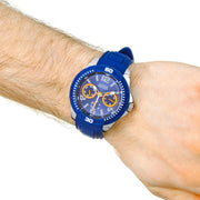  Shop Authentic Guess Trade Blue Dial Blue Silicone Strap Watch for Men - W0967G2 - Luxxuri