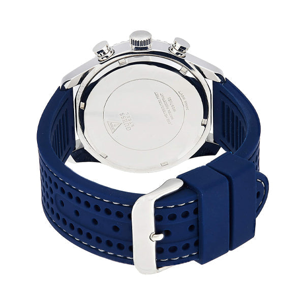  Shop Authentic Guess Fleet Chronograph Black Dial Blue Rubber Strap Watch for Men - W0971G2 - Luxxuri