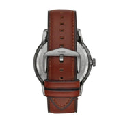  Shop Authentic Fossil Townsman Automatic Skeleton Black Dial Brown Leather Strap Watch for Men - ME3181 - Luxxuri