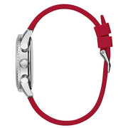  Shop Authentic Guess Marina Chronograph Quartz White Dial Red Rubber Strap Watch for Women - W1025L2 - Luxxuri