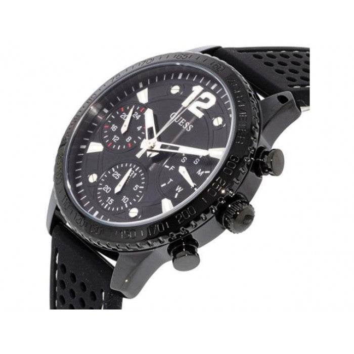  Shop Authentic Guess Marina Chronograph Black Dial Black Rubber Strap Watch for Women - W1025L3 - Luxxuri