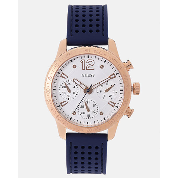  Shop Authentic Guess Marina Multifunction White Dial Blue Rubber Strap Watch for Women - W1025L4 - Luxxuri