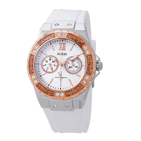  Shop Authentic Guess Limelight White Dial White Rubber Strap Watch for Women - W1053L2 - Luxxuri