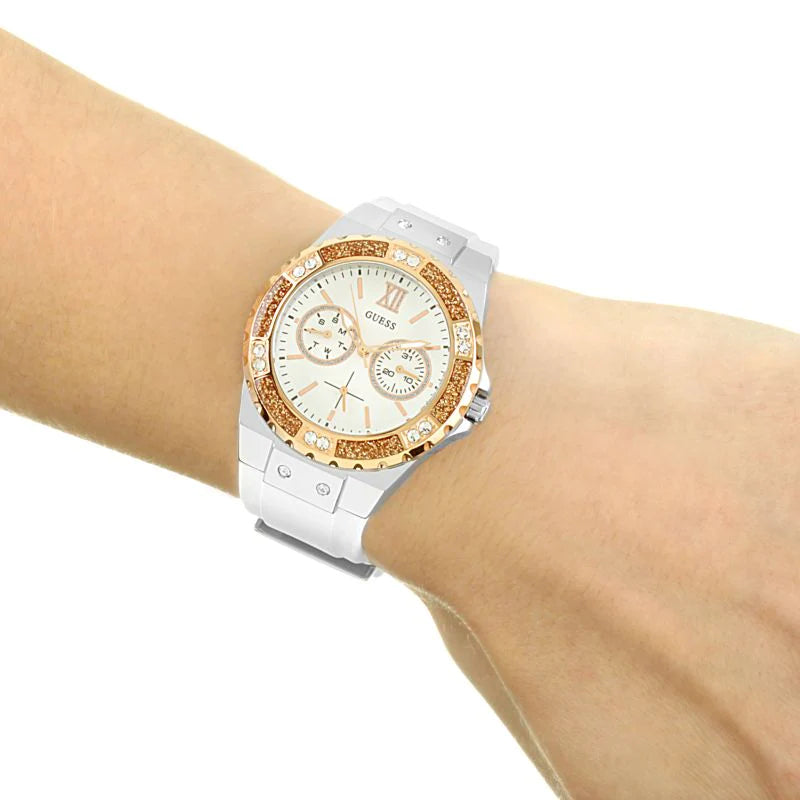  Shop Authentic Guess Limelight White Dial White Rubber Strap Watch for Women - W1053L2 - Luxxuri