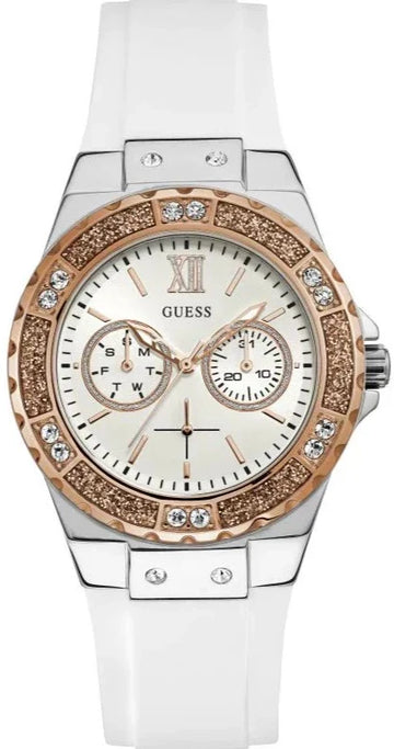  Shop Authentic Guess Limelight White Dial White Rubber Strap Watch for Women - W1053L2 - Luxxuri