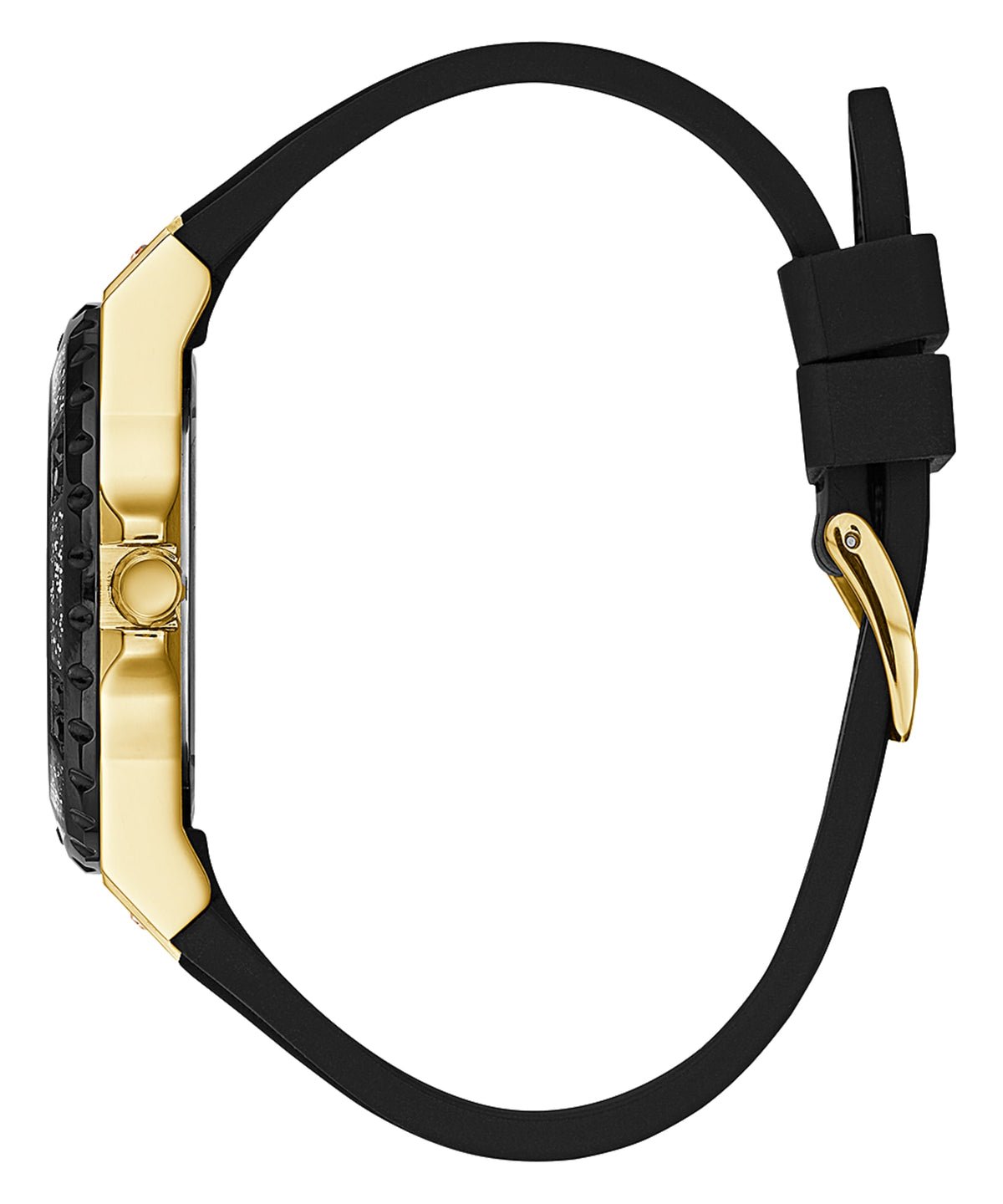  Shop Authentic Guess Black Dial Black Rubber Strap Watch For Women - W1053L7 - Luxxuri