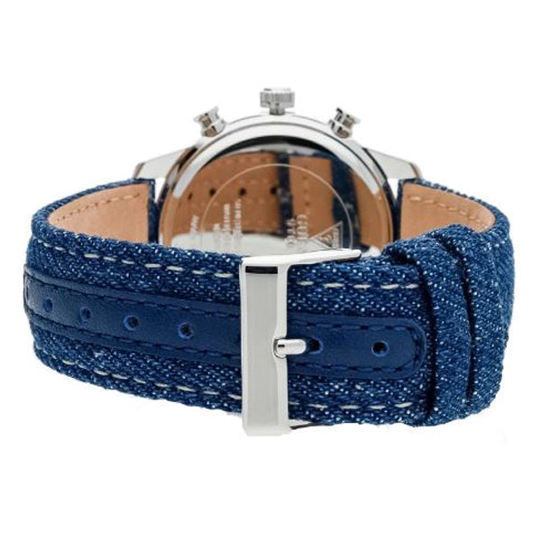  Shop Authentic Guess Marina Chronograph Blue Dial Blue Denim Strap Watch For Women - W1057L1 - Luxxuri