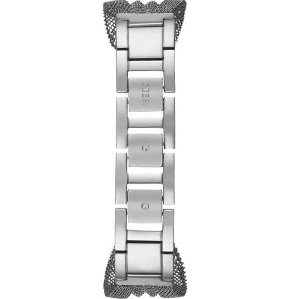  Shop Authentic Guess Chiffon Silver Dial Silver Mesh Bracelet Watch For Women - W1083L1 - Luxxuri