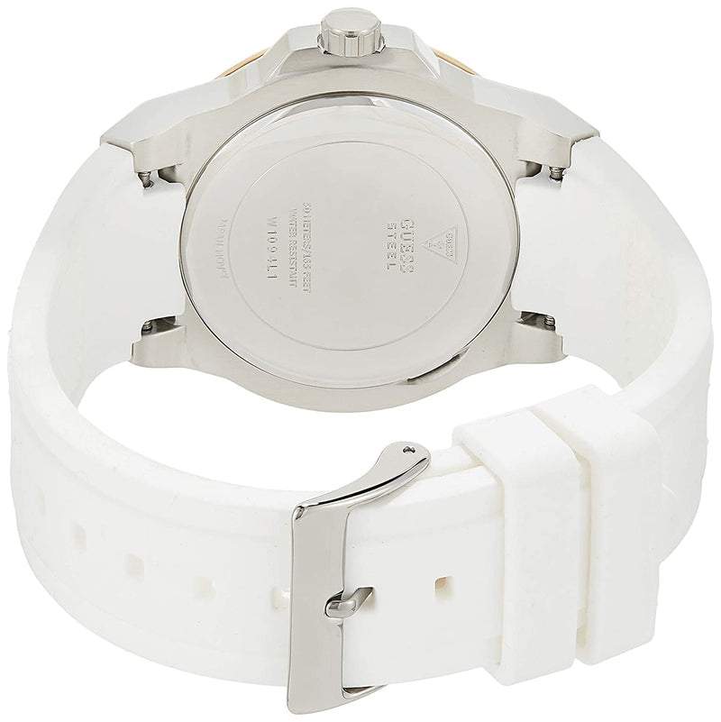  Shop Authentic Guess Zena Analog White Dial White Rubber Strap Watch For Women - W1094L1 - Luxxuri