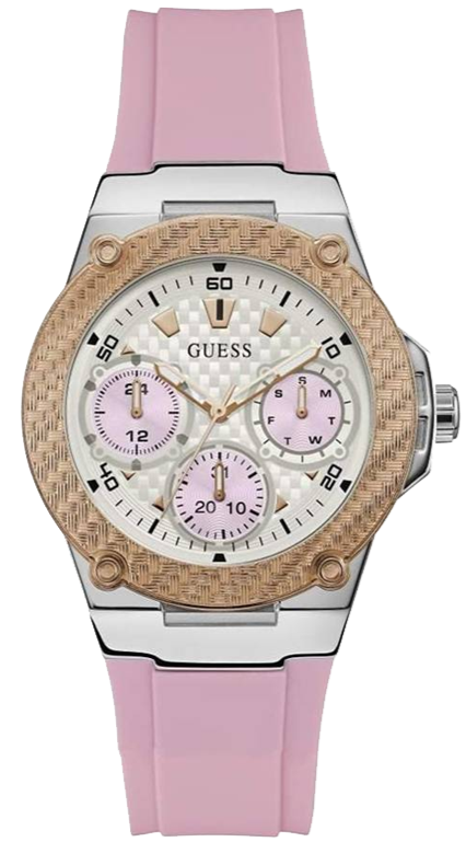  Shop Authentic Guess Zena Quartz White Dial Pink Rubber Strap Watch For Women - W1094L4 - Luxxuri
