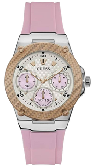  Shop Authentic Guess Zena Quartz White Dial Pink Rubber Strap Watch For Women - W1094L4 - Luxxuri