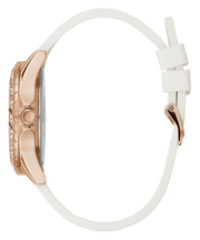  Shop Authentic Guess Swirl Quartz Silver Dial White Rubber Strap Watch For Women - W1096l2 - Luxxuri