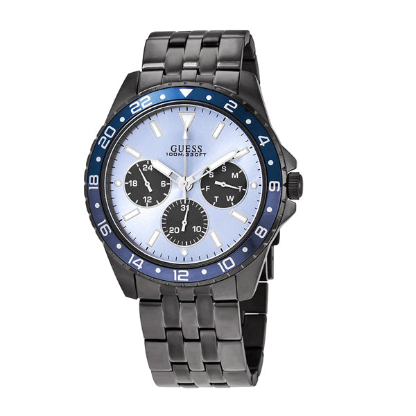  Shop Authentic Guess Odyssey Quartz Blue Dial Gunmetal Steel Strap Watch For Men - W1107G5 - Luxxuri
