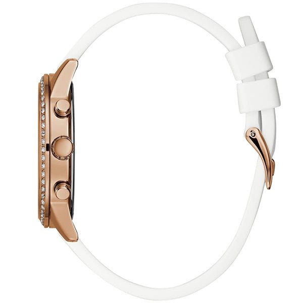  Shop Authentic Guess Solar White Dial White Rubber Strap Watch For Women - W1135L1 - Luxxuri