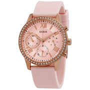  Shop Authentic Guess Solar Rose Gold Dial Pink Rubber Strap Watch For Women - W1135L2 - Luxxuri
