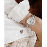  Shop Authentic Guess Quartz Silver Dial Silver Mesh Bracelet Watch For Women - W1152L1 - Luxxuri