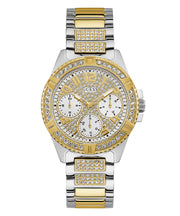  Shop Authentic Guess Frontier Chronograph Crystals Gold Dial Two Tone Steel Strap Watch For Women - W1156L5 - Luxxuri