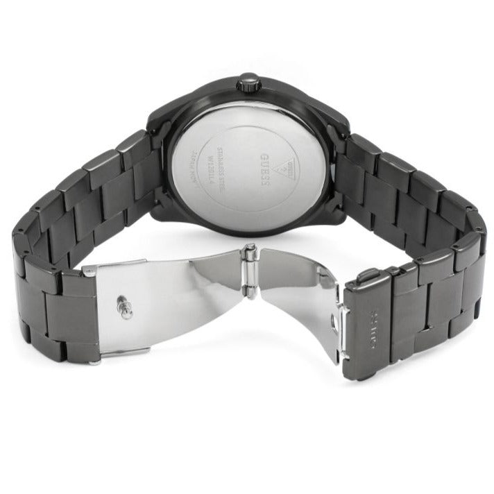  Shop Authentic Guess G Twist Diamonds Purple Dial Black Steel Strap Watch For Women - W1201L4 - Luxxuri