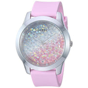  Shop Authentic Guess Crush Crystals Silver Dial Pink Rubber Strap Watch for Women - W1223L1 - Luxxuri