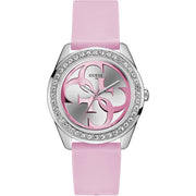  Shop Authentic Guess G-Twist Diamonds Silver Dial Pink Rubber Strap Watch for Women - W1240L1 - Luxxuri