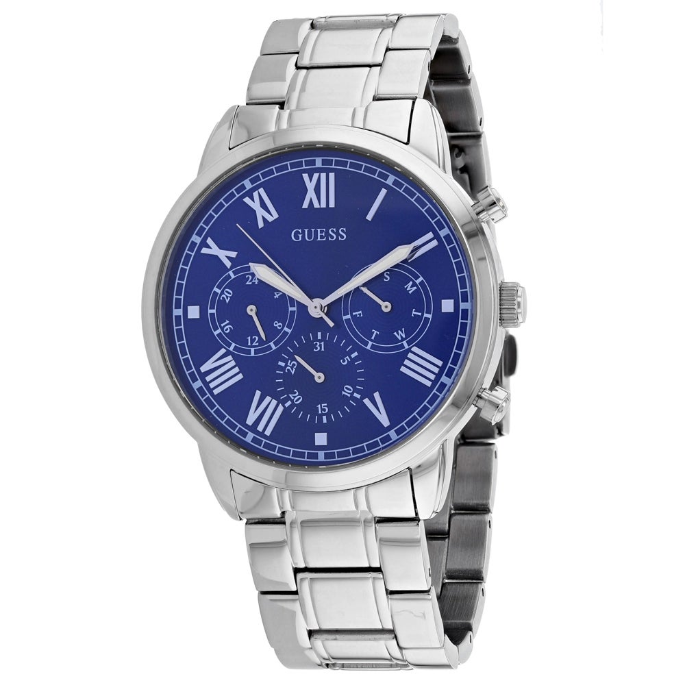  Shop Authentic Guess Hendrix Chronograph Blue Dial Silver Steel Strap Watch for Men - W1309G1 - Luxxuri