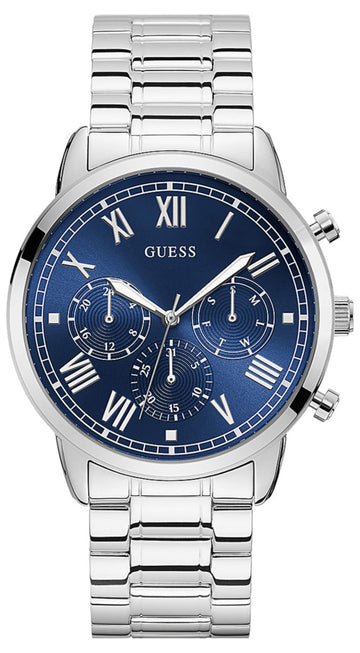  Shop Authentic Guess Hendrix Chronograph Blue Dial Silver Steel Strap Watch for Men - W1309G1 - Luxxuri