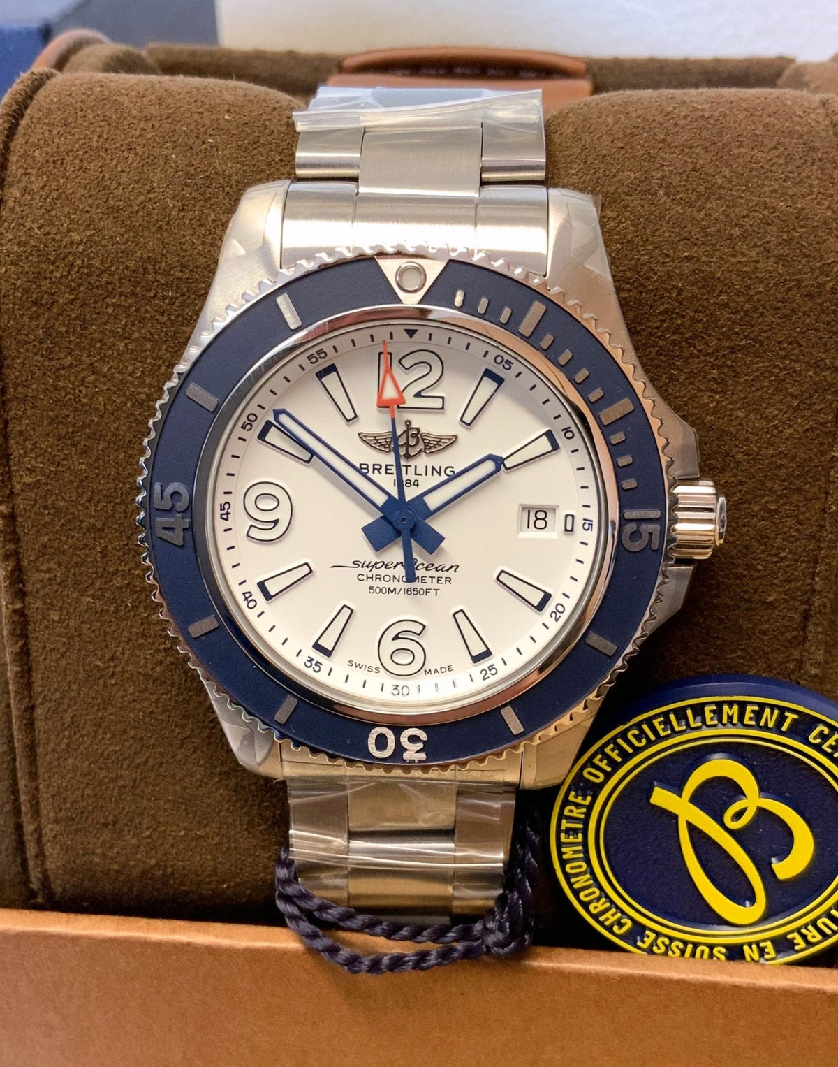  Shop Authentic Breitling Superocean 42mm White Dial Silver Steel Strap Watch for Men - A17366D81A1A1 - Luxxuri