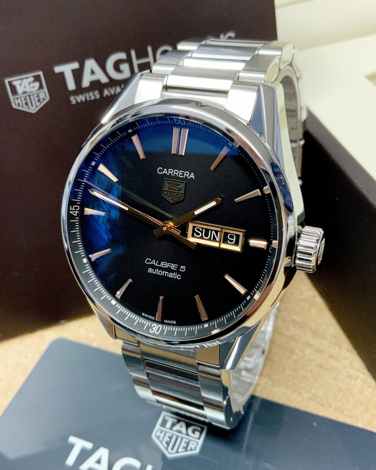  Shop Authentic Tag Heuer Carrera Black Dial Watch for Men - WAR201C.BA0723 - Luxxuri