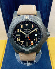  Shop Authentic Breitling Avenger Automatic GMT 45 Black Dial Brown Nylon Strap Watch for Men - V32395101B1X1 - Luxxuri