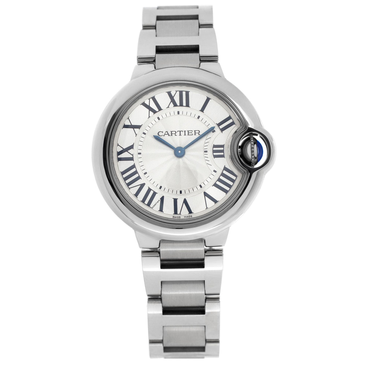  Shop Authentic Cartier Ballen Bleu De Cartier Silver Dial Silver Steel Strap Watch for Women - W6920084 - Luxxuri