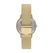  Shop Authentic Armani Exchange Lola Analog Gold Dial Gold Mesh Strap Watch For Women - AX5536 - Luxxuri