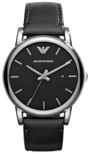  Shop Authentic Emporio Armani Classic Quartz Black Dial Black Leather Strap Watch For Men - AR1692 - Luxxuri