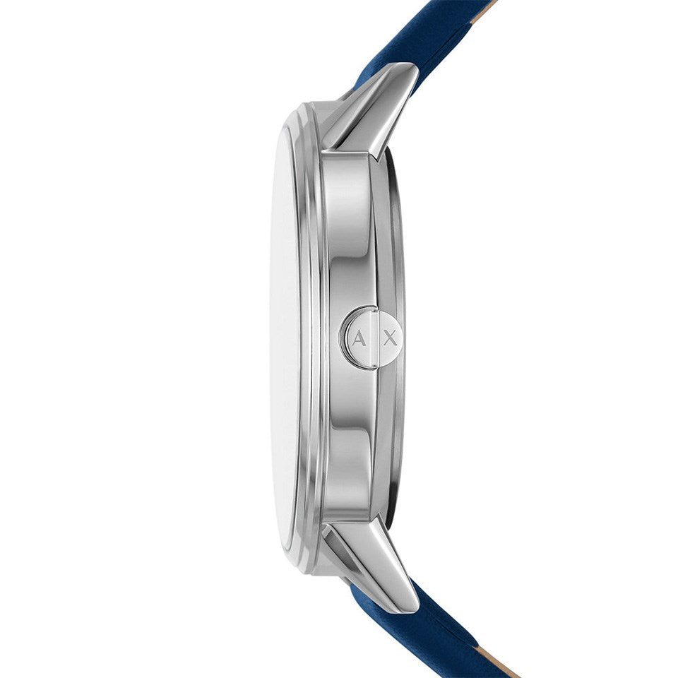  Shop Authentic Armani Exchange Cayde Chronograph Blue Dial Blue Leather Strap Watch for Men - AX2746 - Luxxuri
