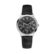  Shop Authentic Guess Wafer Analog Black Dial Black Leather Strap Watch For Men - W70016G1 - Luxxuri