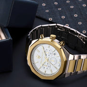  Shop Authentic Maserati Stile Chronograph White Dial Two Tone Steel Strap Watch For Men - R8873642009 - Luxxuri