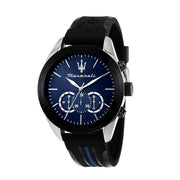  Shop Authentic Maserati Traguardo Chronograph Blue Dial Black Silicone Strap Watch For Men - R8871612044 - Luxxuri