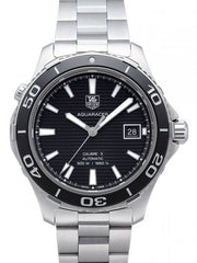  Shop Authentic Tag Heuer Aquaracer Caliber 5 Automatic Black Dial Silver Steel Strap Watch for Men - WAK2110.BA0830 - Luxxuri