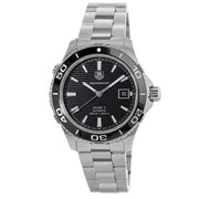  Shop Authentic Tag Heuer Aquaracer Caliber 5 Automatic Black Dial Silver Steel Strap Watch for Men - WAK2110.BA0830 - Luxxuri