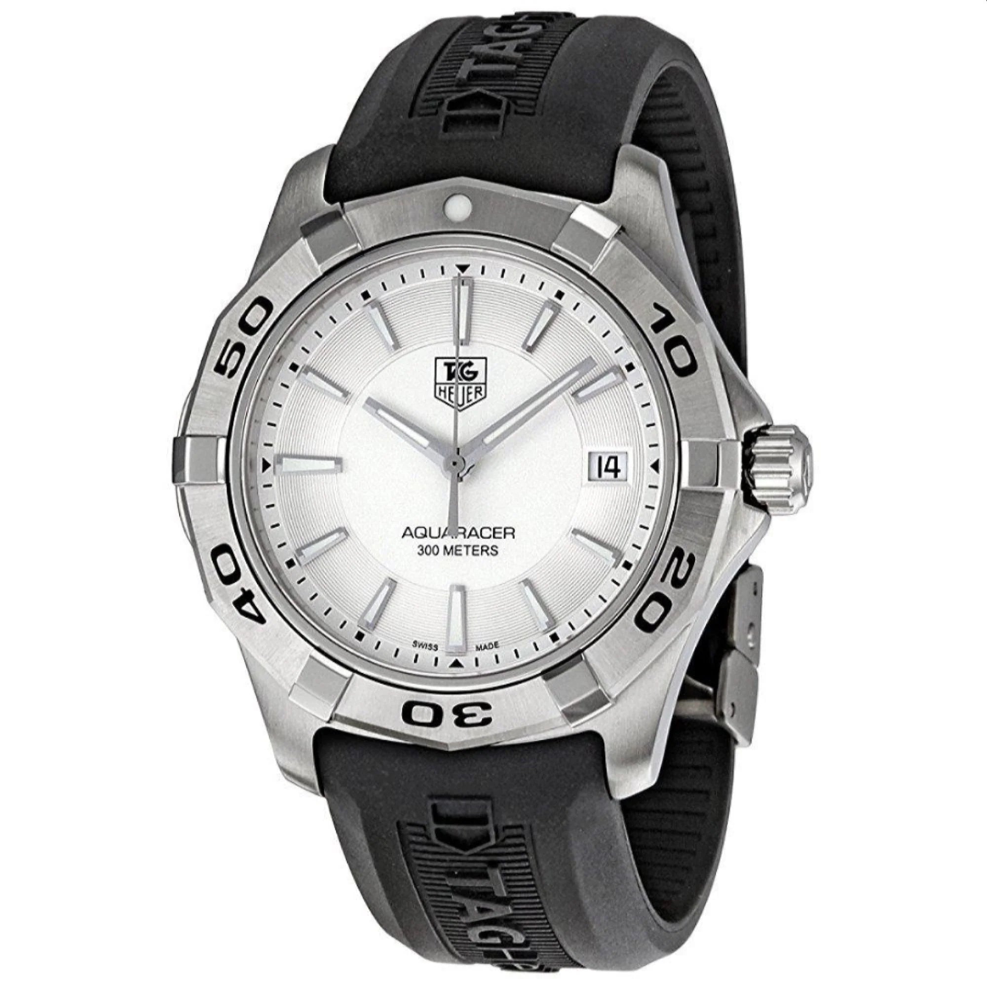  Shop Authentic Tag Heuer Aquaracer Caliber 5 White Dial Black Rubber Strap Watch for Men - WAY2111.FT8021 - Luxxuri