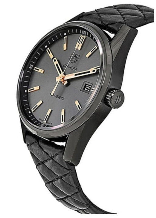  Shop Authentic Tag Heuer Carrera Special Edition Black Dial Black Leather Strap Watch for Women - WAR1113.FC6392 - Luxxuri